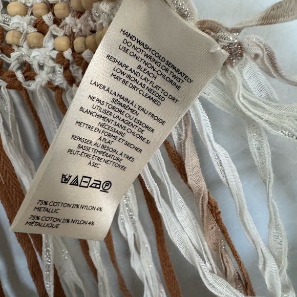 Free People Bali Coral Macrame Top size small New - Picture 10 of 11